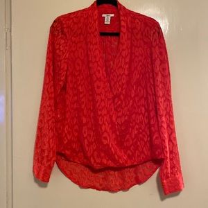 Beautiful cheetah print chiffon blouse